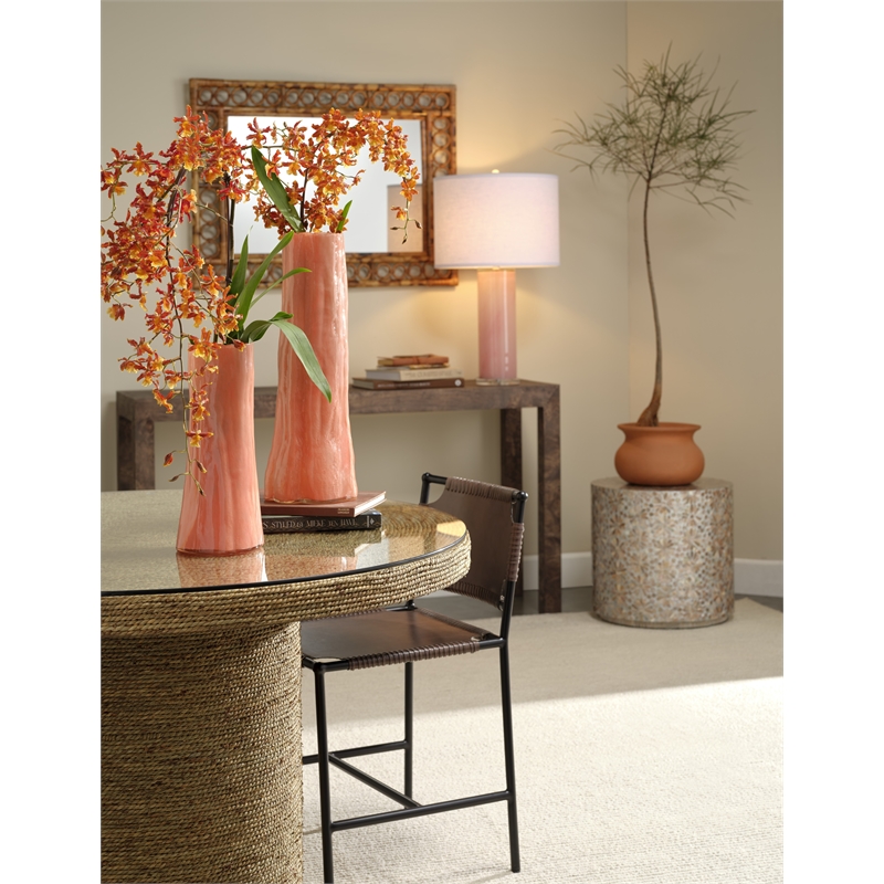 J&D Designs Co Sequoia Poppy Glass Decorative Vase Small in Orange
