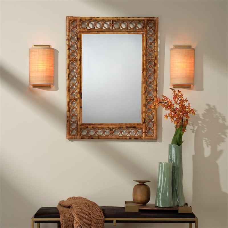 Jamie Young Co Marche Mirror in Natural Bamboo in Natural