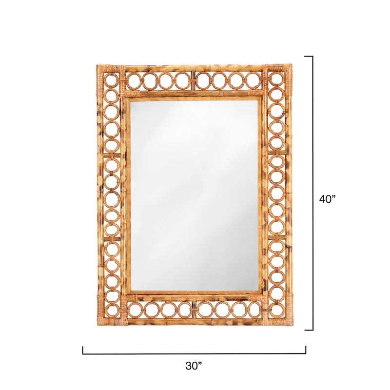 Jamie Young Co Marche Mirror in Natural Bamboo in Natural