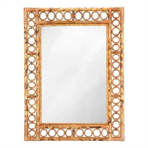 J&D Designs Co Marche Mirror in Natural Bamboo in Natural