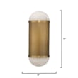 J&D Designs Co Remedy Alabaster 2-Light Wall Sconce in Antique Brass