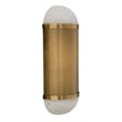 J&D Designs Co Remedy Alabaster 2-Light Wall Sconce in Antique Brass