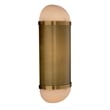 J&D Designs Co Remedy Alabaster 2-Light Wall Sconce in Antique Brass