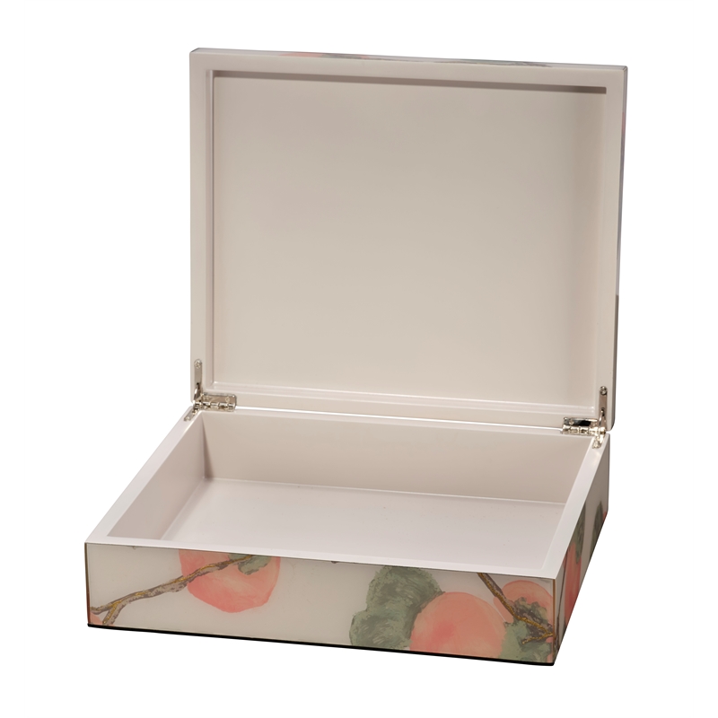 J&D Designs Co Persimmon Decorative Lacquered Paper Box in Orange