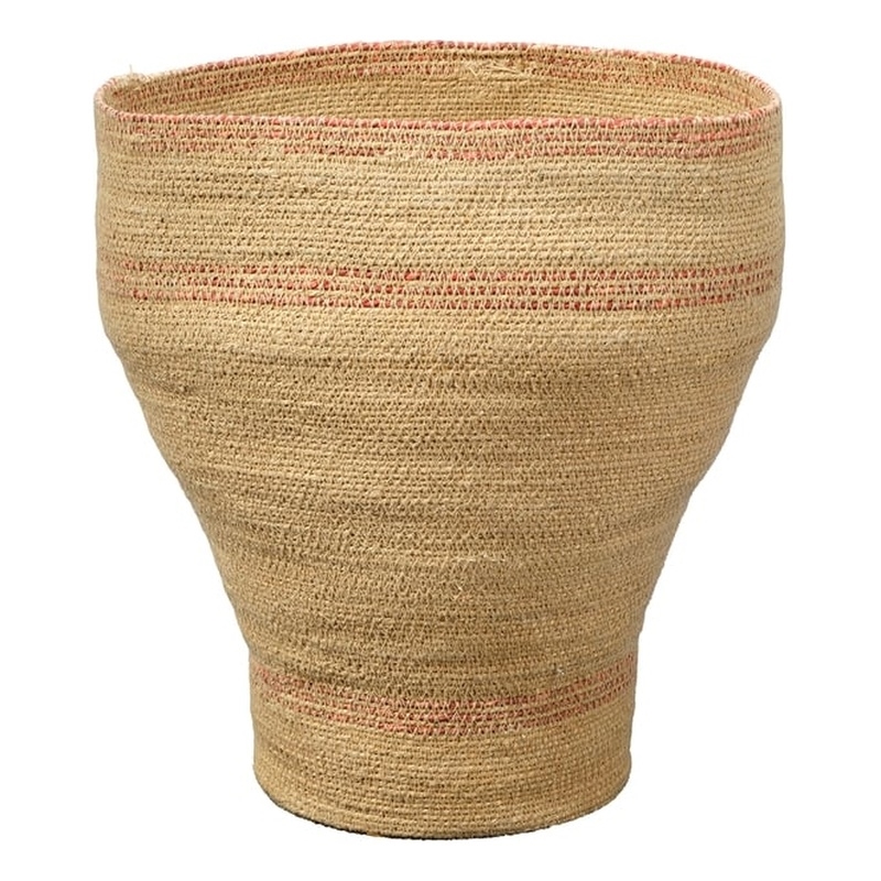 Jamie Young Co Trophy Seagrass Wicker / Rattan Decorative Basket in Orange
