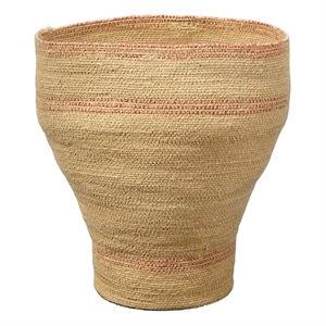 J&D Designs Co Trophy Seagrass Wicker / Rattan Decorative Basket in Orange