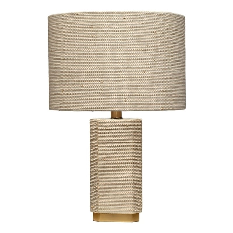J&D Designs Co Haisley Rattan Raffia Table Lamp with Raffia Shade in Natural
