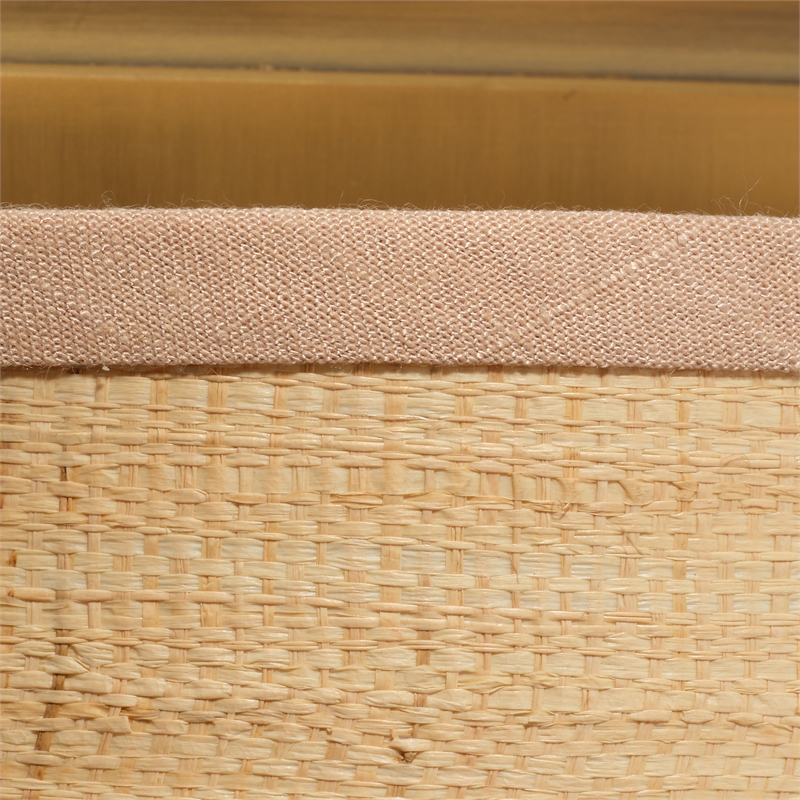 J&D Designs Co Riley Raffia Wicker / Rattan 1-Light Wall Sconce in Natural
