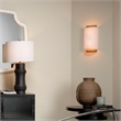 J&D Designs Co Riley Linen Fabric 1-Light Wall Sconce in White