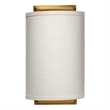 J&D Designs Co Riley Linen Fabric 1-Light Wall Sconce in White