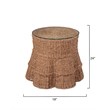 Jamie Young Co Falda Seagrass Wicker / Rattan Side Table in Natural