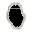 J&D Designs Co Amoeba Wood Beaded Wall Mirror in White