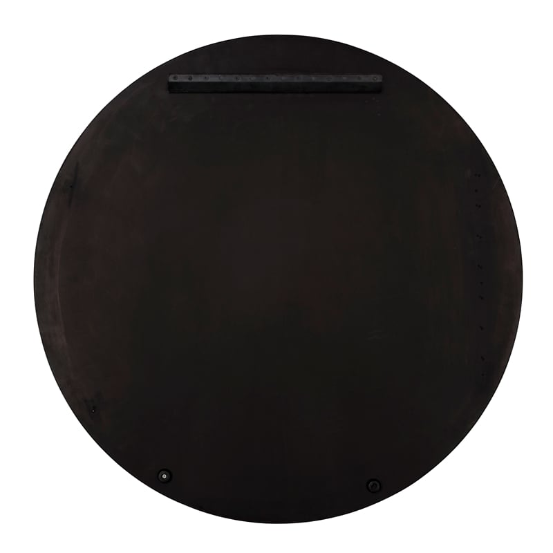 J&D Designs Co Chambord Antiqued Glass Round Wall Mirror Small in Antique Brass