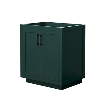 Wyndham Collection Miranda 30&quot Wood Single Bathroom Vanity - Green/Black