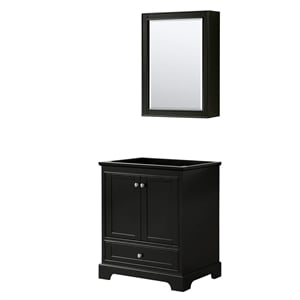 Wyndham Collection Deborah 30&quot Plywood Single Bathroom Vanity in Dark Espresso