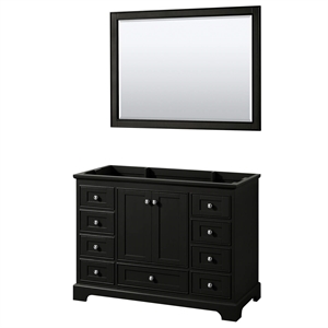 Wyndham Collection Deborah 48&quot Metal & Wood Single Bathroom Vanity in Espresso