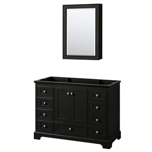 Wyndham Collection Deborah 48&quot No Sink Wood Single Bathroom Vanity in Espresso