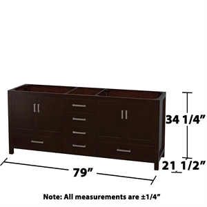 Wyndham Collection Sheffield 79&quot Wood Double Bathroom Vanity in Espresso/Chrome