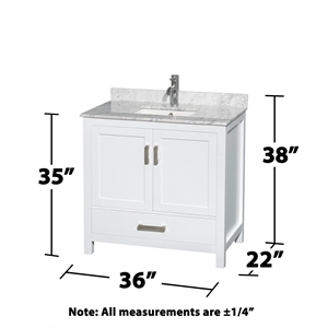 Wyndham Collection Sheffield 36&quot Metal Single Bathroom Vanity in Chrome/White