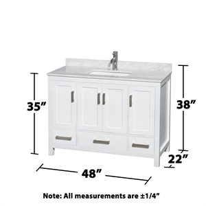 Wyndham Collection Sheffield 48&quot Metal Single Bathroom Vanity in Chrome/White