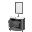 Wyndham Collection Sheffield 36 Inch Wood Single Bathroom Vanity in Dark Gray