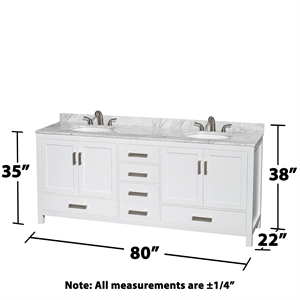 Wyndham Collection Sheffield 80&quot Metal Double Bathroom Vanity in White/Chrome