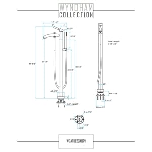 Wyndham Collection Taron 3.5&quot Brass Bathroom Tub Filler Faucet in Chrome