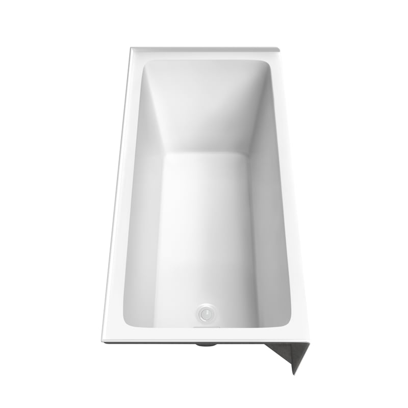 Grayley 60x30x18 Inch Alcove Bathtub with Left-Hand Drain & Trim in Shiny White