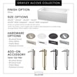 Grayley 60x32x18 Inch Alcove Bathtub with Left-Hand Drain & Trim in Shiny White