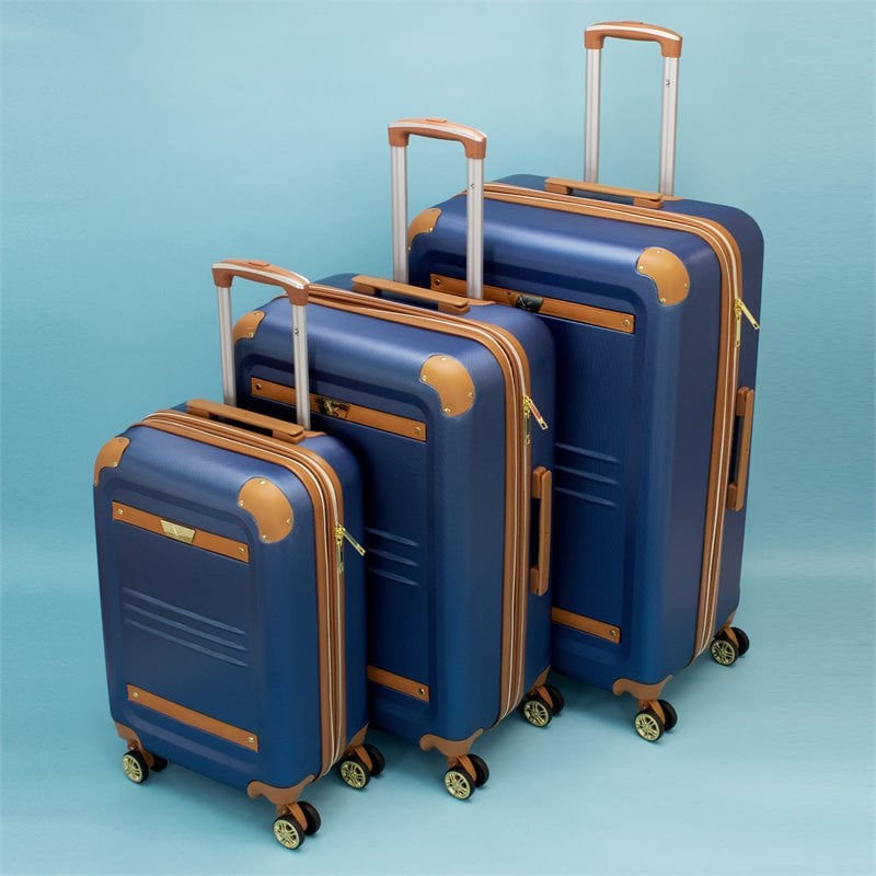 19V69 Italia Vintage Expandable Hard Spinner Luggage Set (3 Piece