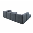 Partner Furniture Polyester Blend Fabric Modular Sectional Sofa in Gray
