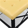 Partner Furniture Leather-Like Upholstered Coffee Table in Yellow