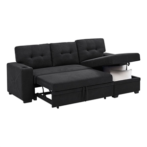 partner furniture polyester blend fabric convertible sectional