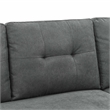 Partner Furniture Polyester Blend Fabric Convertible Sectional in Gray