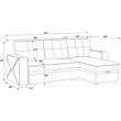 Partner Furniture Polyester Blend Fabric Convertible Sectional in Gray