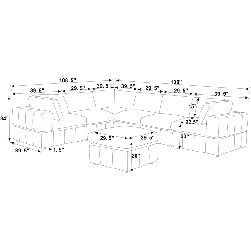 Partner Furniture Corduroy Fabric 138