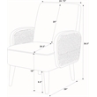 Partner Furniture Faux Leather Fabric Demarest Accent Chair in Brown Color