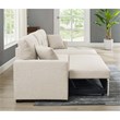 Partner Furniture Barrientez 85''Linen Blend Fabric Upholstered Sleeper Sofa