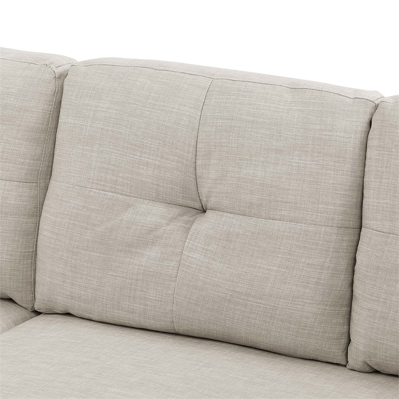 Partner Furniture Barrientez 85''Linen Blend Fabric Upholstered Sleeper Sofa