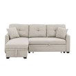 Partner Furniture Barrientez 85''Linen Blend Fabric Upholstered Sleeper Sofa