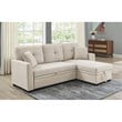Partner Furniture Barrientez 85''Linen Blend Fabric Upholstered Sleeper Sofa