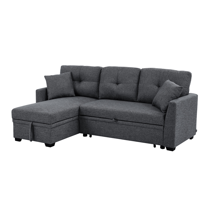 Partner Furniture Barrientez 85''Linen Blend Fabric Upholstered Sleeper Sofa