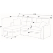 Partner Furniture Barrientez 85''Linen Blend Fabric Upholstered Sleeper Sofa