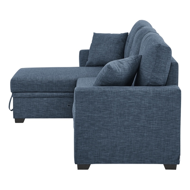 Partner Furniture Barrientez 85''Linen Blend Fabric Upholstered Sleeper Sofa