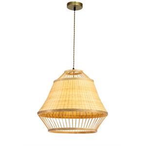 ele light & decor modern bamboo and rattan pendant light in beige