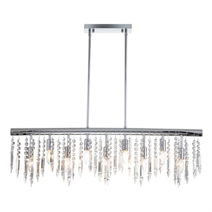 estelle modern crystal kitchen island chandelier  chrome