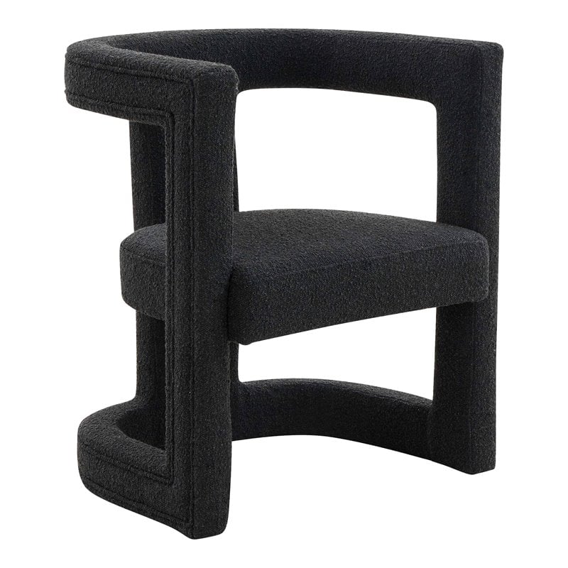 Ada Black Boucle Accent Chair