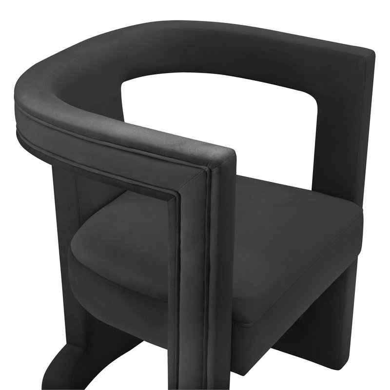 Ada Black Velvet Accent Chair