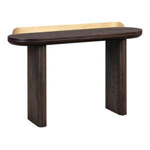 TOV Furniture Braden 32&quotH Acacia & MDF Wood Desk/Console Table in Brown