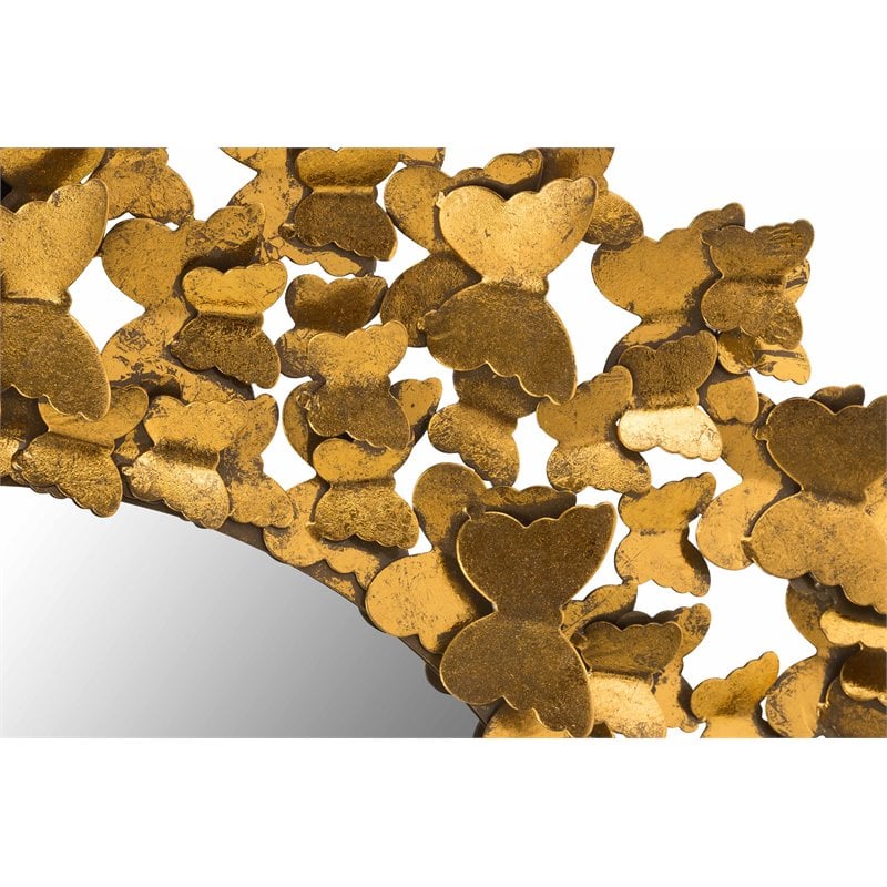 Butterfly Gold Iron Mirror